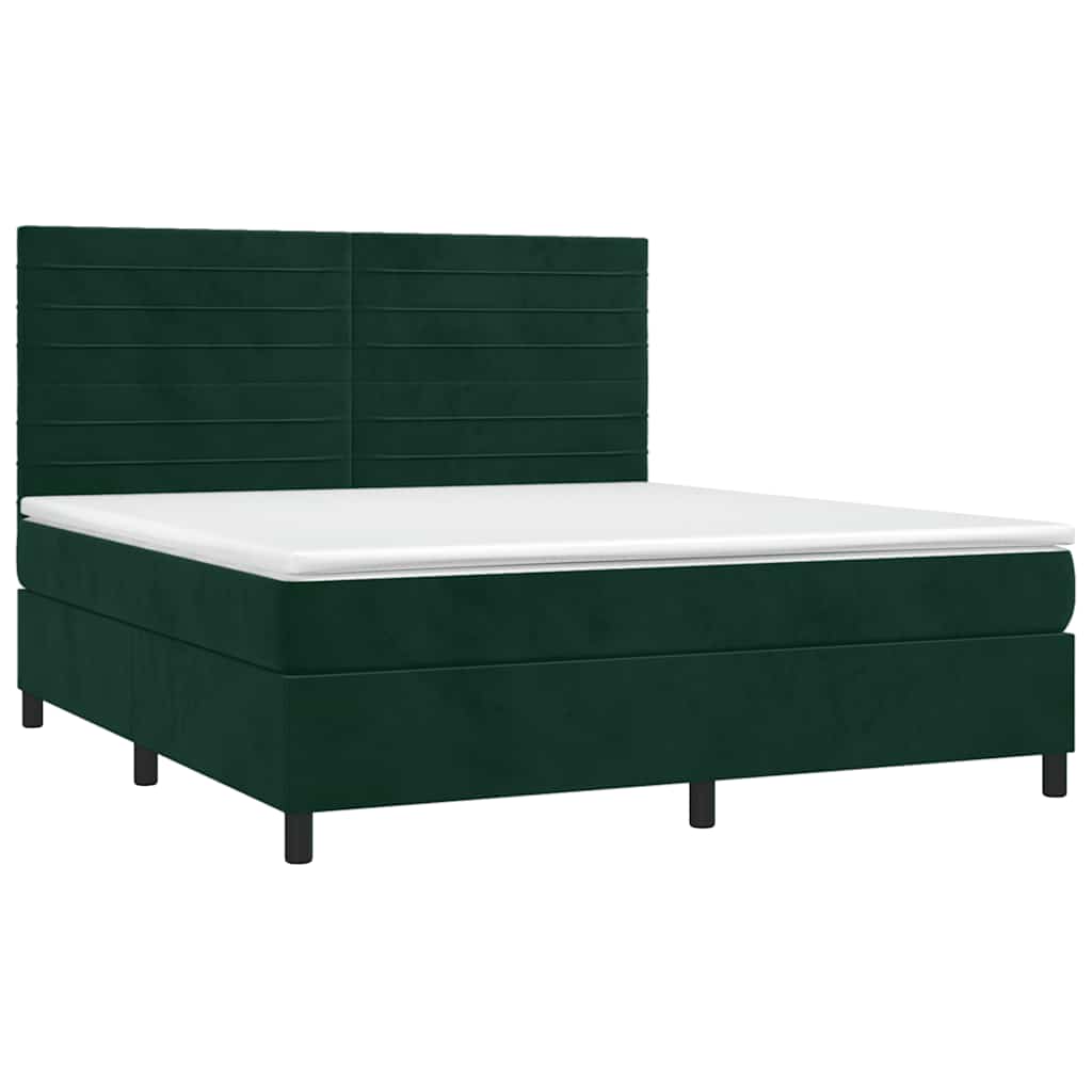 Sommier à lattes de lit et matelas Vert foncé 160x200cm Velours - XIOS