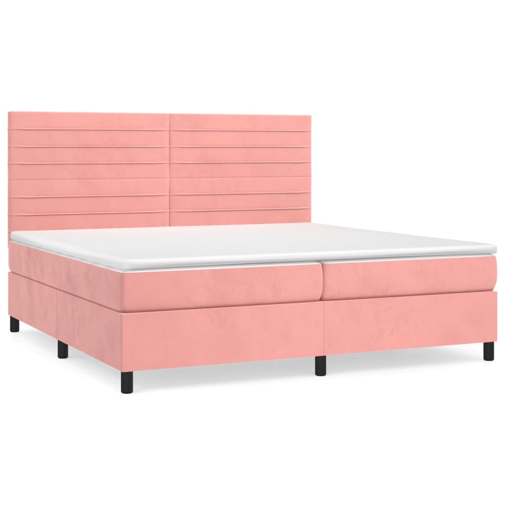 Sommier à lattes de lit avec matelas Rose 200x200 cm Velours - XIOS
