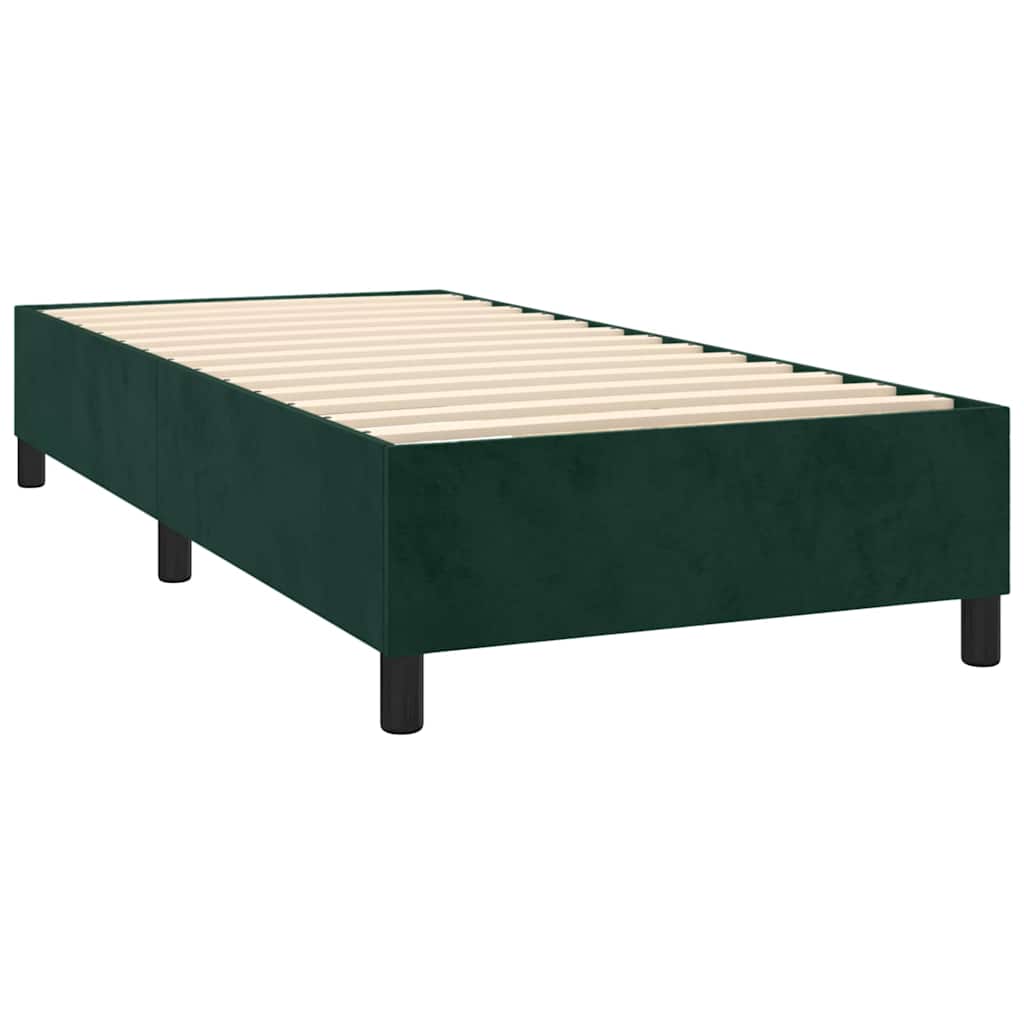 Sommier à lattes de lit et matelas Vert foncé 80x200 cm Velours - XIOS