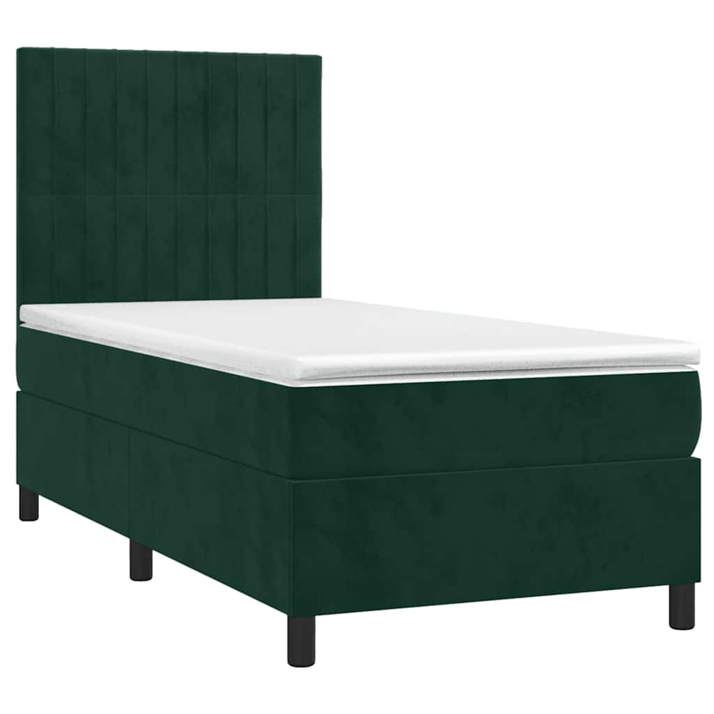 Sommier à lattes de lit avec matelas Vert foncé 90x200 cm - XIOS