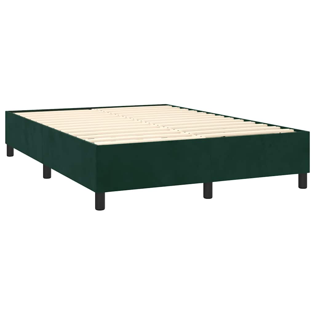 Sommier à lattes de lit et matelas Vert foncé 140x190cm Velours - XIOS