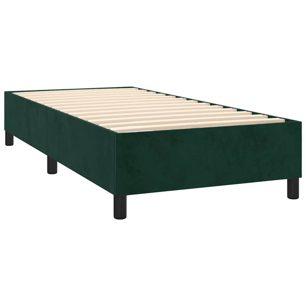 Sommier à lattes de lit et matelas Vert foncé 80x200 cm Velours - XIOS