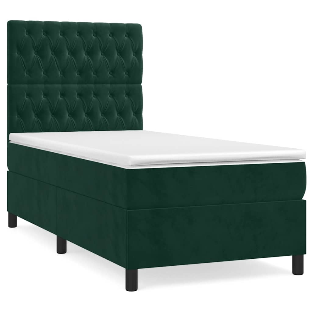 Sommier à lattes de lit avec matelas Vert foncé 90x200 cm - XIOS