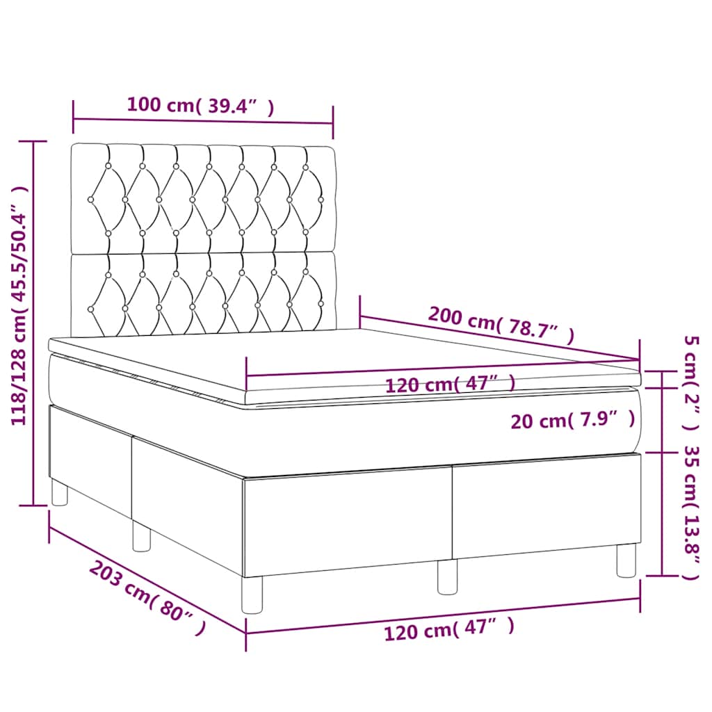 Sommier à lattes de lit et matelas Vert foncé 120x200cm Velours - XIOS