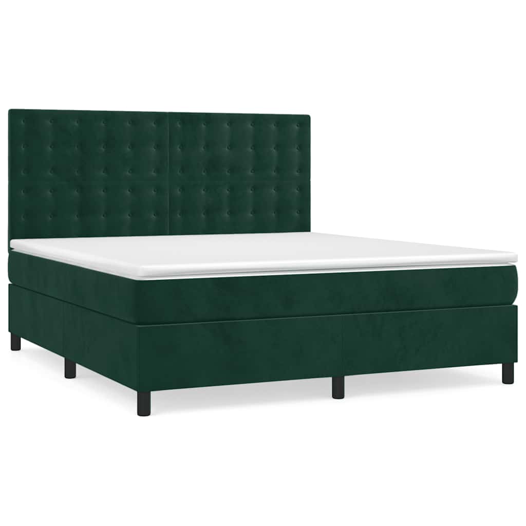 Sommier à lattes de lit et matelas Vert foncé 180x200cm Velours - XIOS