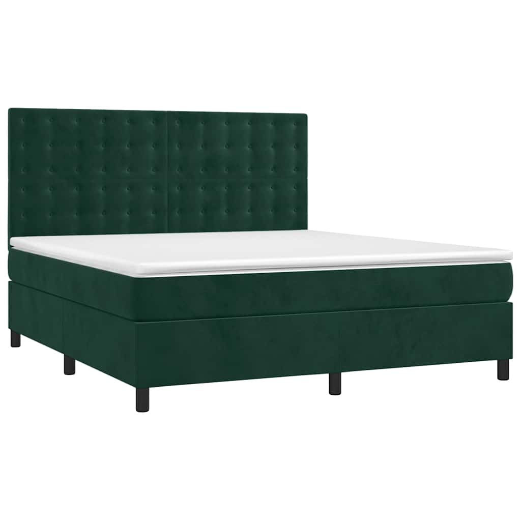 Sommier à lattes de lit et matelas Vert foncé 180x200cm Velours - XIOS