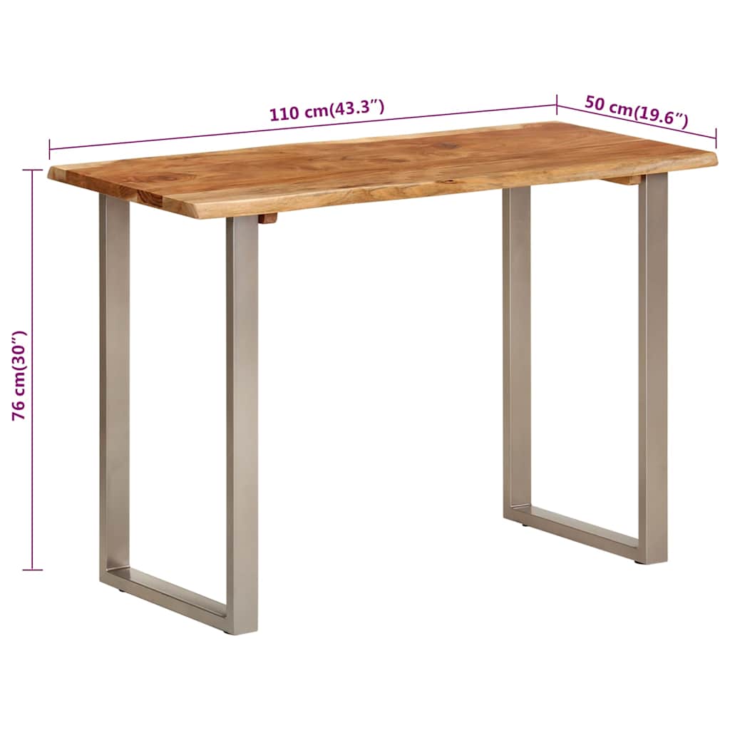 Table à dîner 110x50x76 cm Bois d'acacia solide - XIOS
