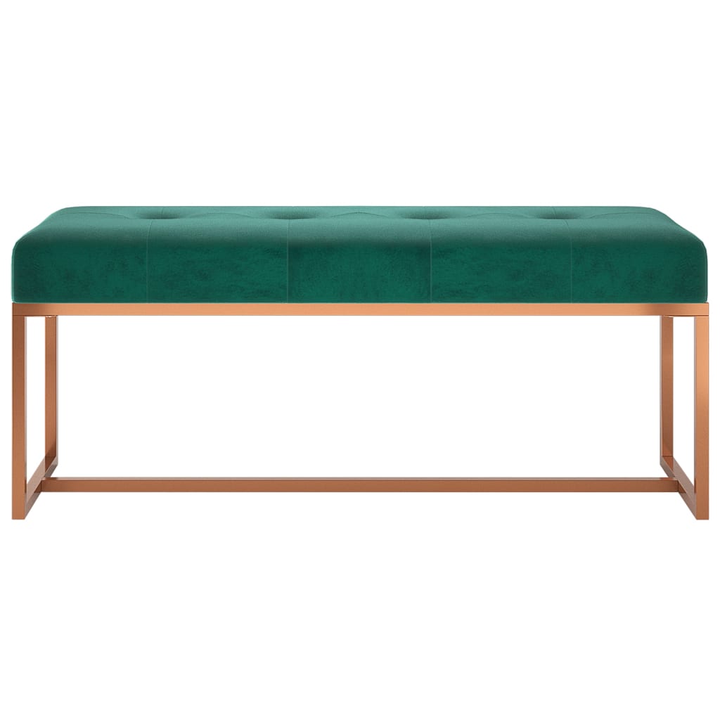 Banc Vert foncé 110x36x45 cm Velours - XIOS