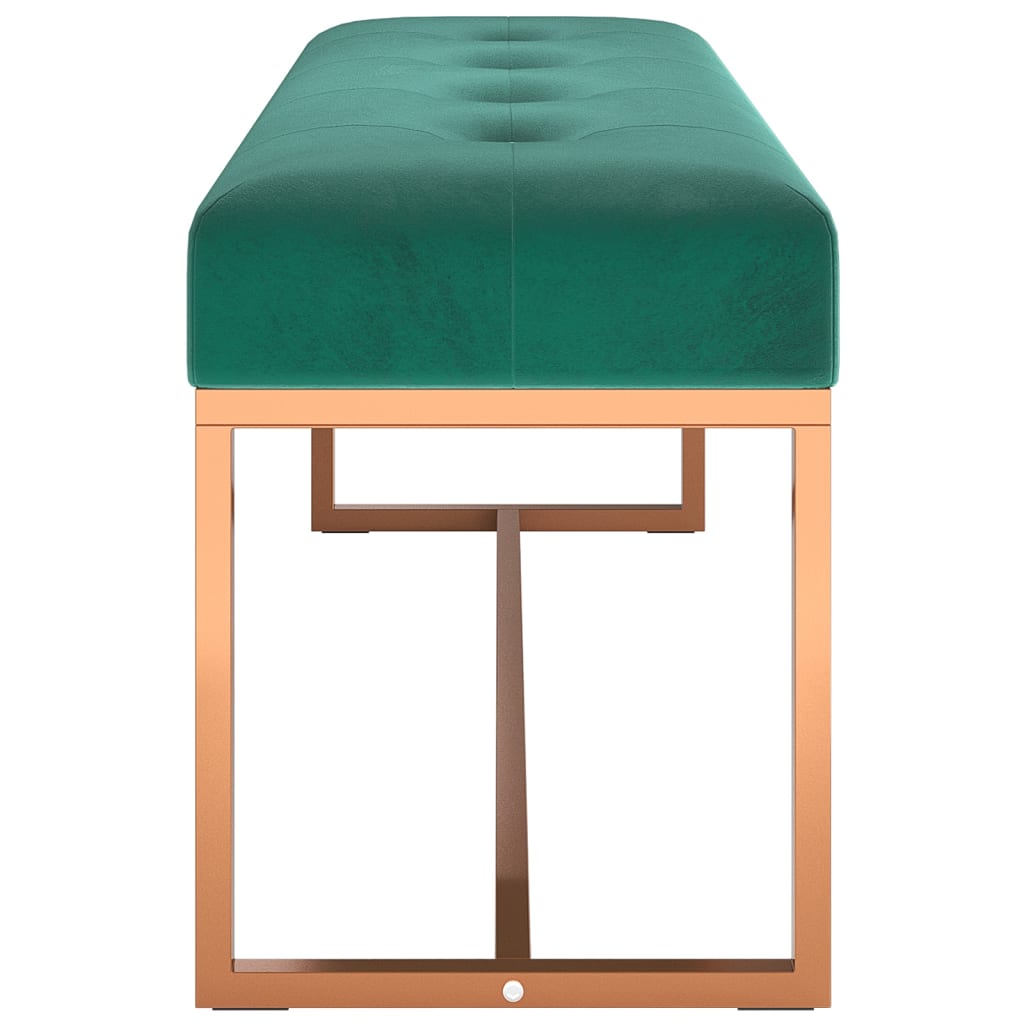 Banc Vert foncé 110x36x45 cm Velours - XIOS