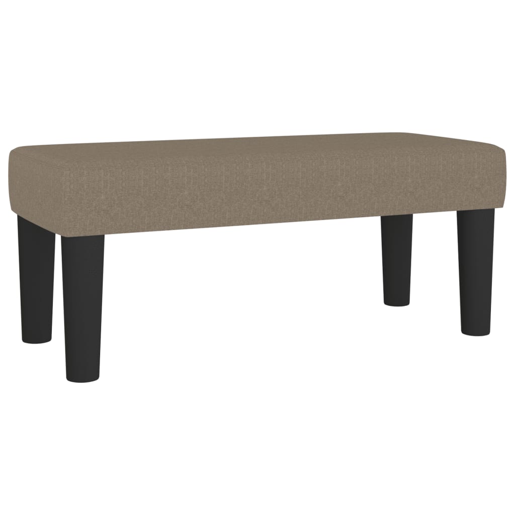 Sommier à lattes de lit avec matelas Taupe 90x190 cm Tissu - XIOS