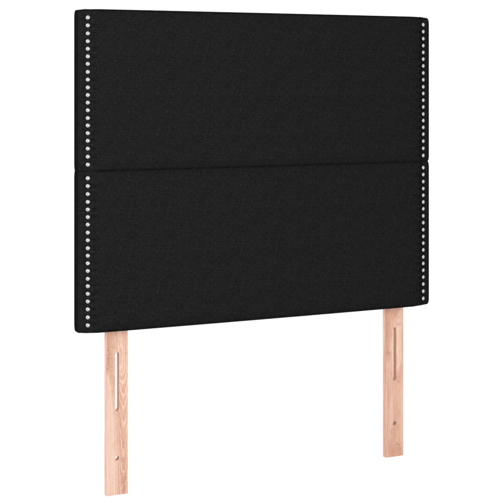 Sommier à lattes de lit avec matelas Noir 90x200 cm Tissu - XIOS