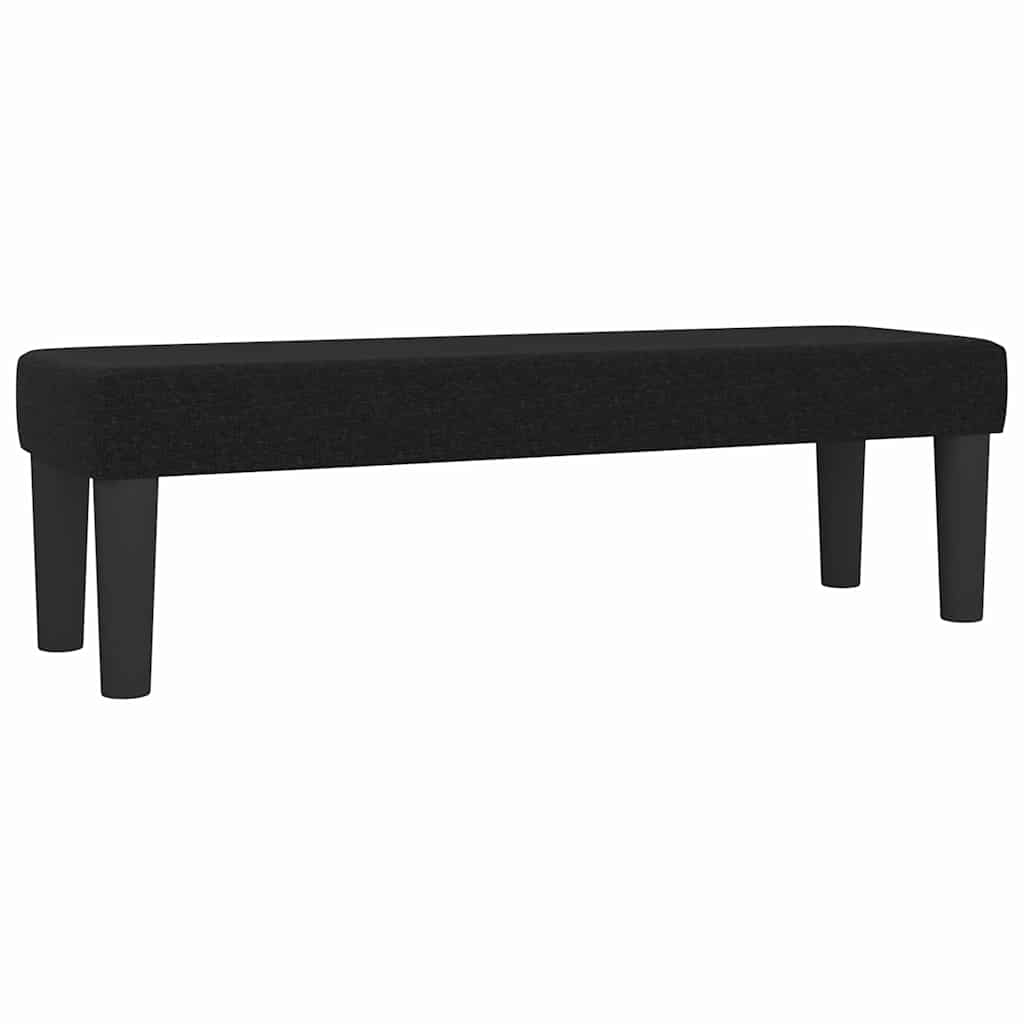 Sommier à lattes de lit avec matelas Noir 140x190 cm Tissu - XIOS