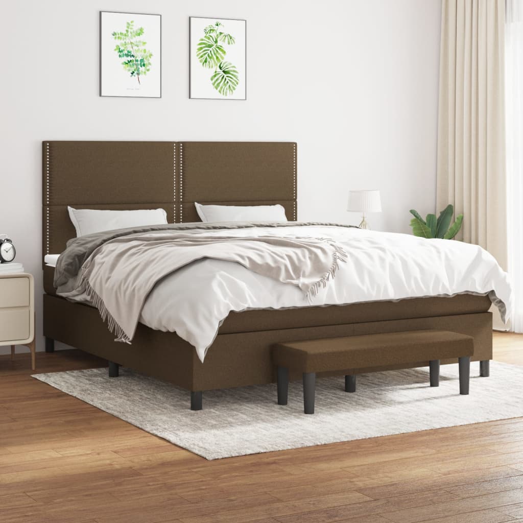 Sommier à lattes de lit avec matelas Marron foncé 180x200 cm - XIOS