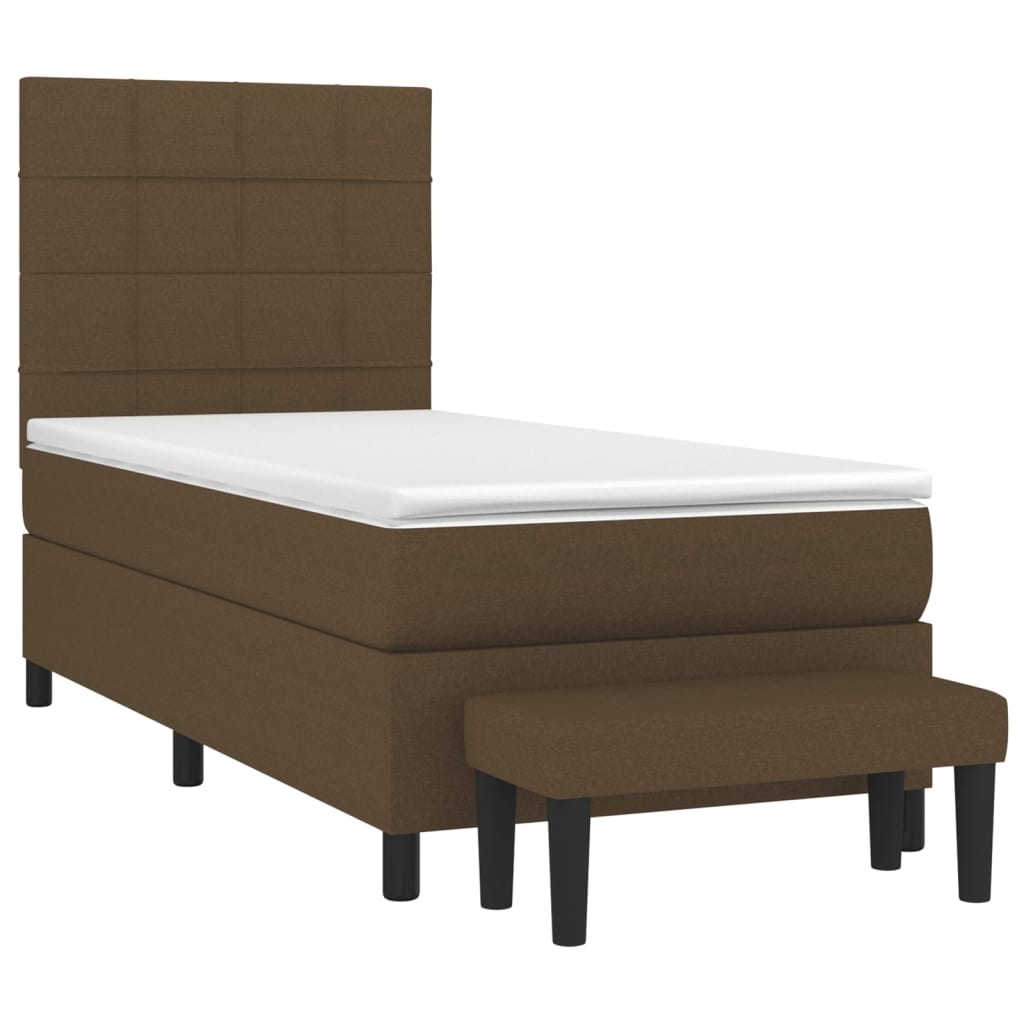 Sommier à lattes de lit avec matelas Marron foncé 100x200 cm - XIOS