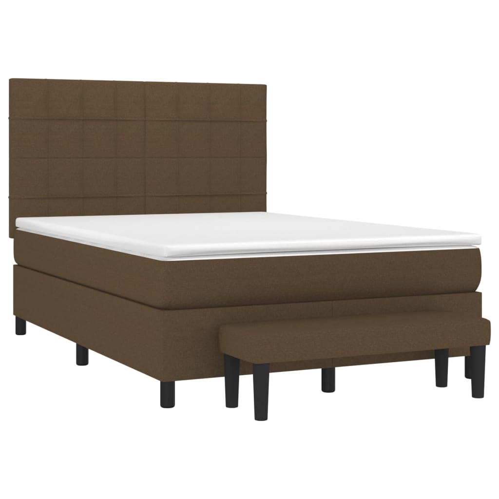 Sommier à lattes de lit avec matelas Marron foncé 140x200 cm - XIOS