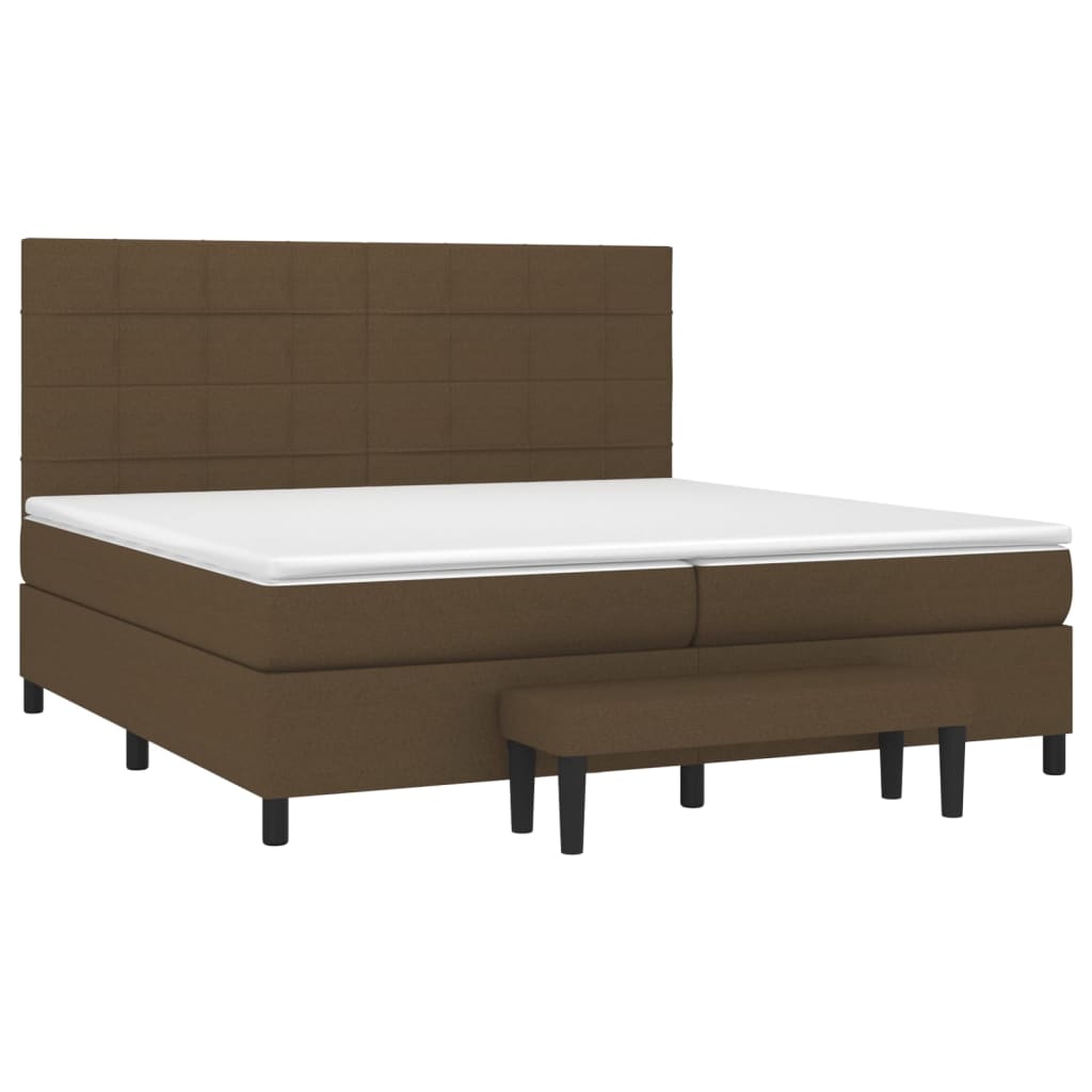 Sommier à lattes de lit avec matelas Marron foncé 200x200 cm - XIOS