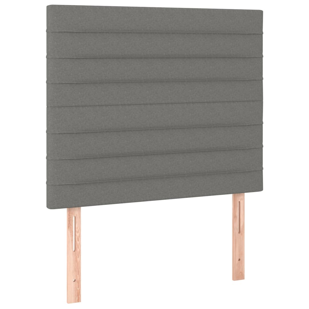 Sommier à lattes de lit avec matelas Gris foncé 80x200 cm Tissu - XIOS