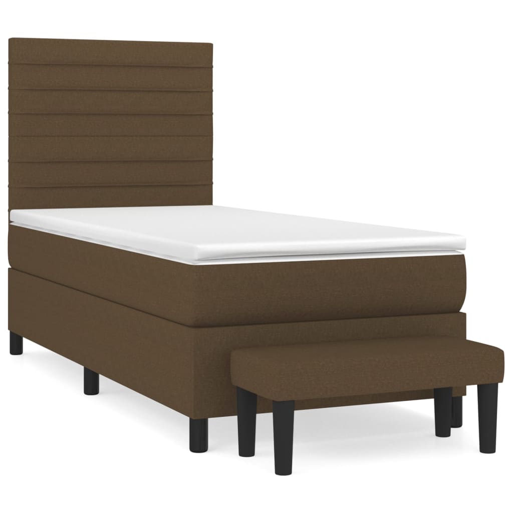 Sommier à lattes de lit avec matelas Marron foncé 100x200 cm - XIOS