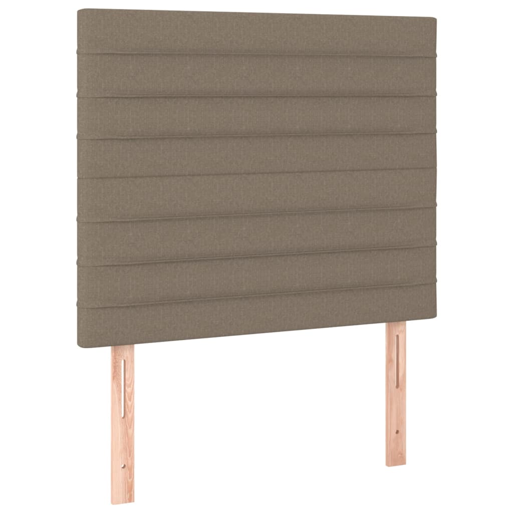 Sommier à lattes de lit avec matelas Taupe 120x200 cm Tissu