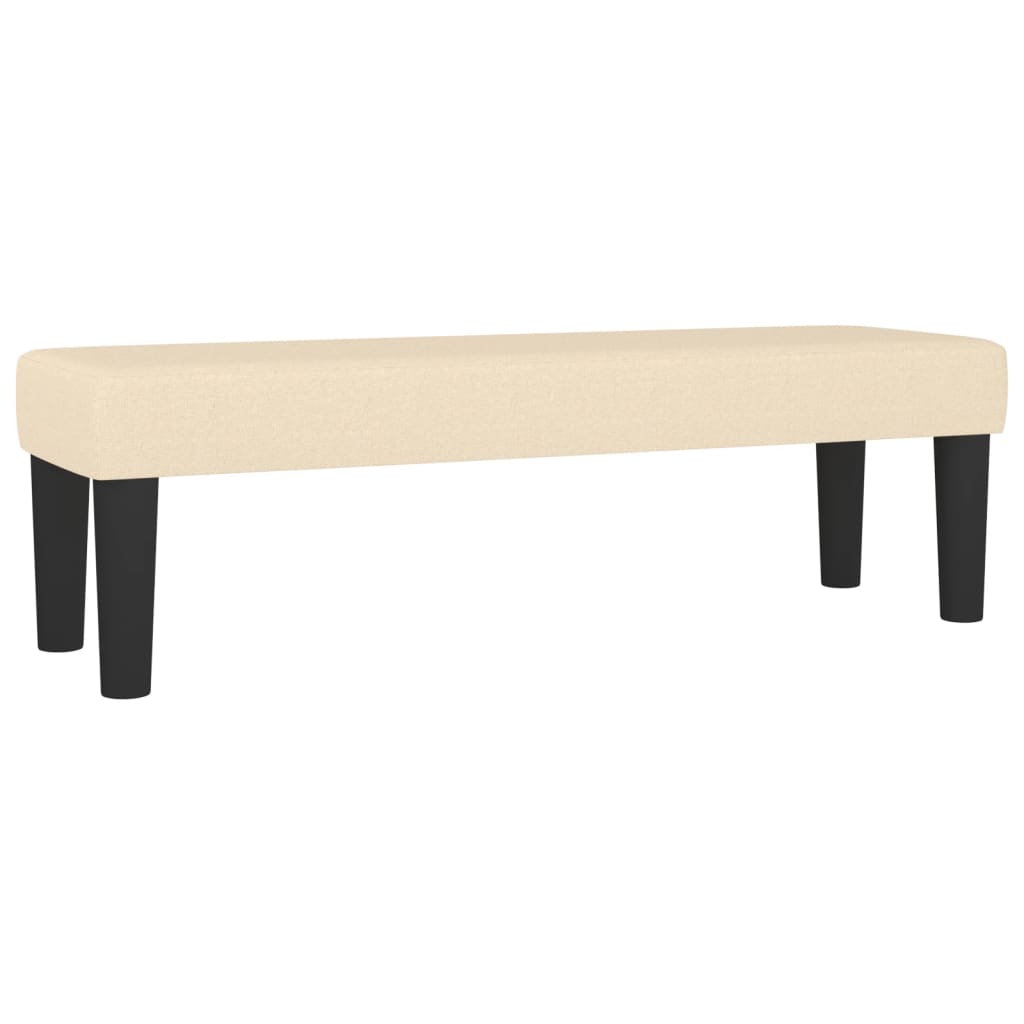 Sommier à lattes de lit avec matelas Crème 140x190 cm Tissu