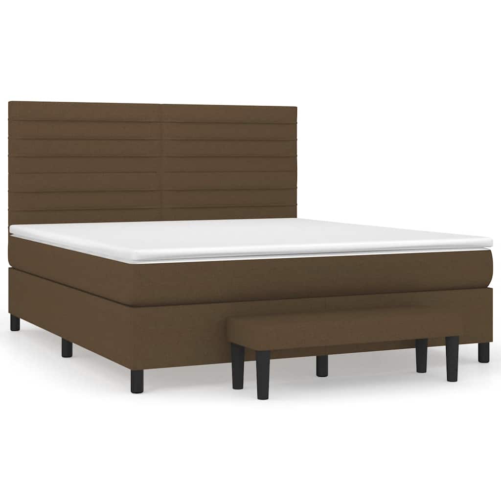 Sommier à lattes de lit avec matelas Marron foncé 180x200 cm - XIOS