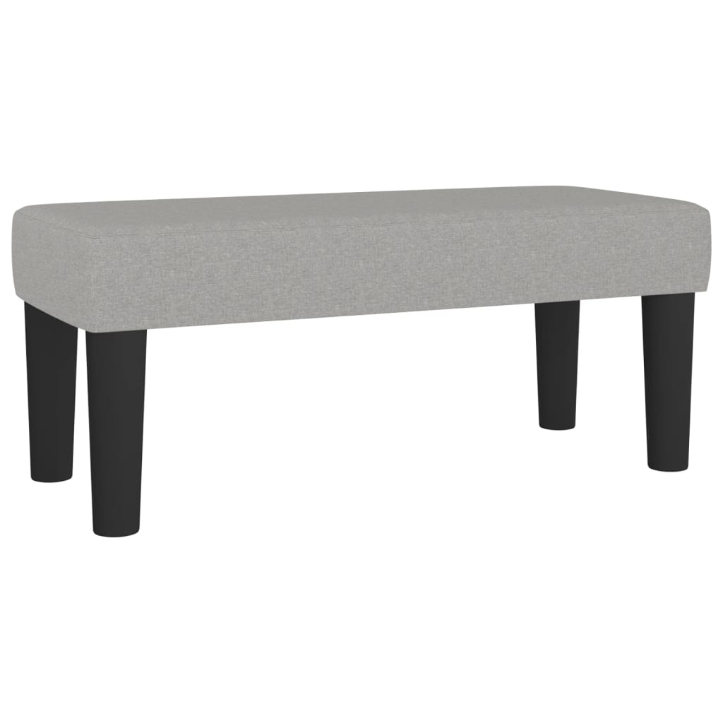 Sommier à lattes de lit et matelas Gris clair 90x190 cm Tissu - XIOS