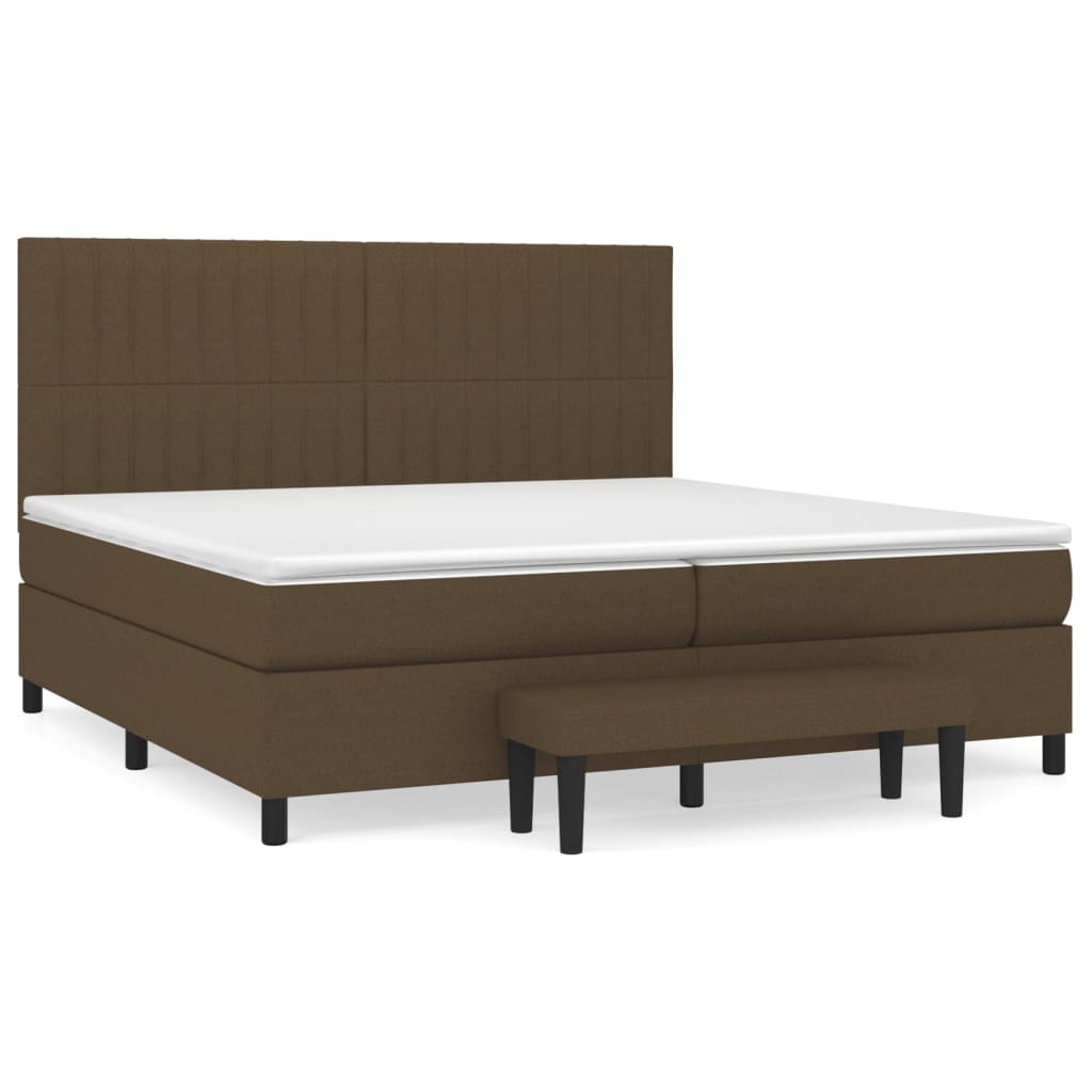 Sommier à lattes de lit avec matelas Marron foncé 200x200 cm - XIOS
