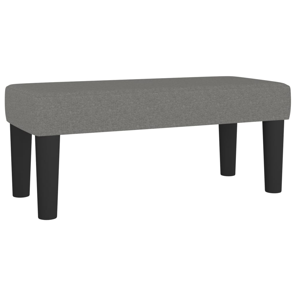Sommier à lattes de lit et matelas Gris foncé 90x190 cm Tissu - XIOS