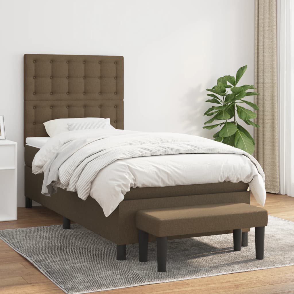 Sommier à lattes de lit avec matelas Marron foncé 80x200 cm - XIOS