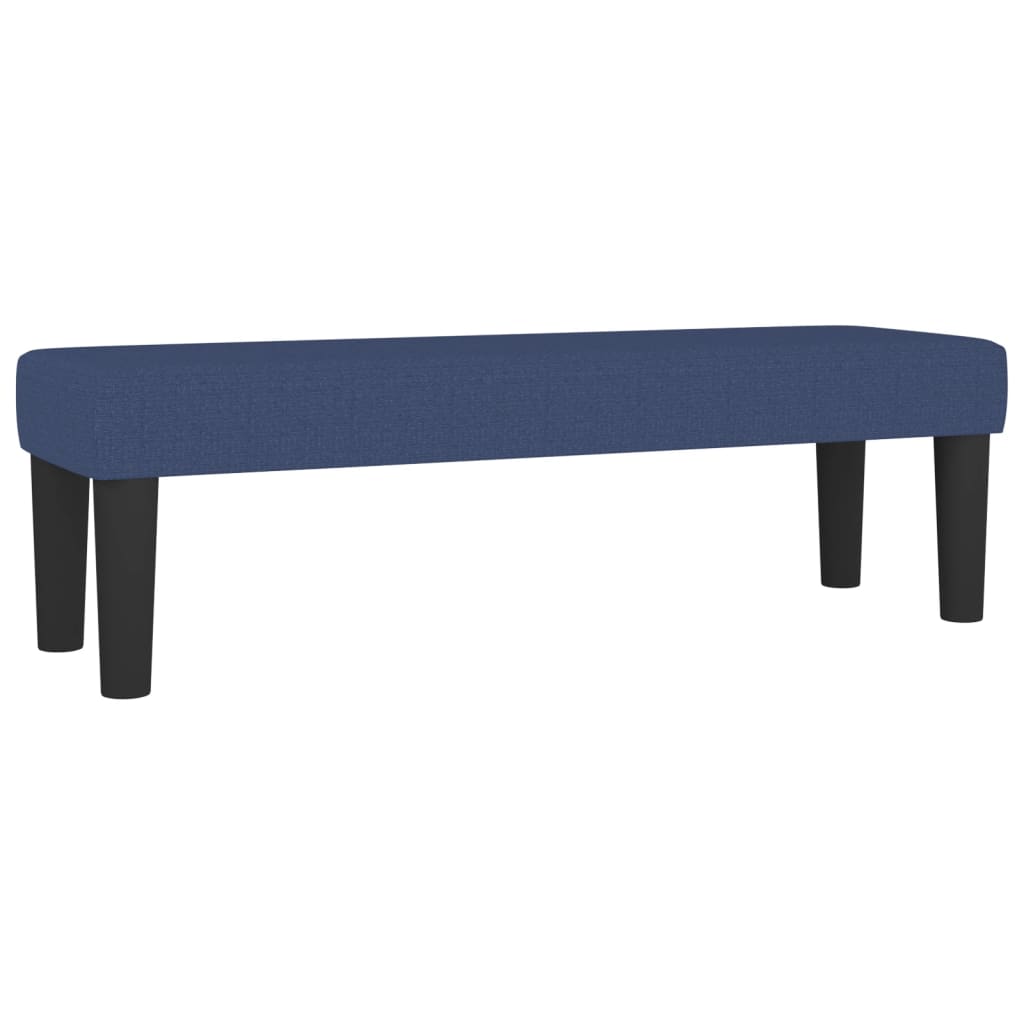 Sommier à lattes de lit avec matelas Bleu 200x200 cm Tissu - XIOS