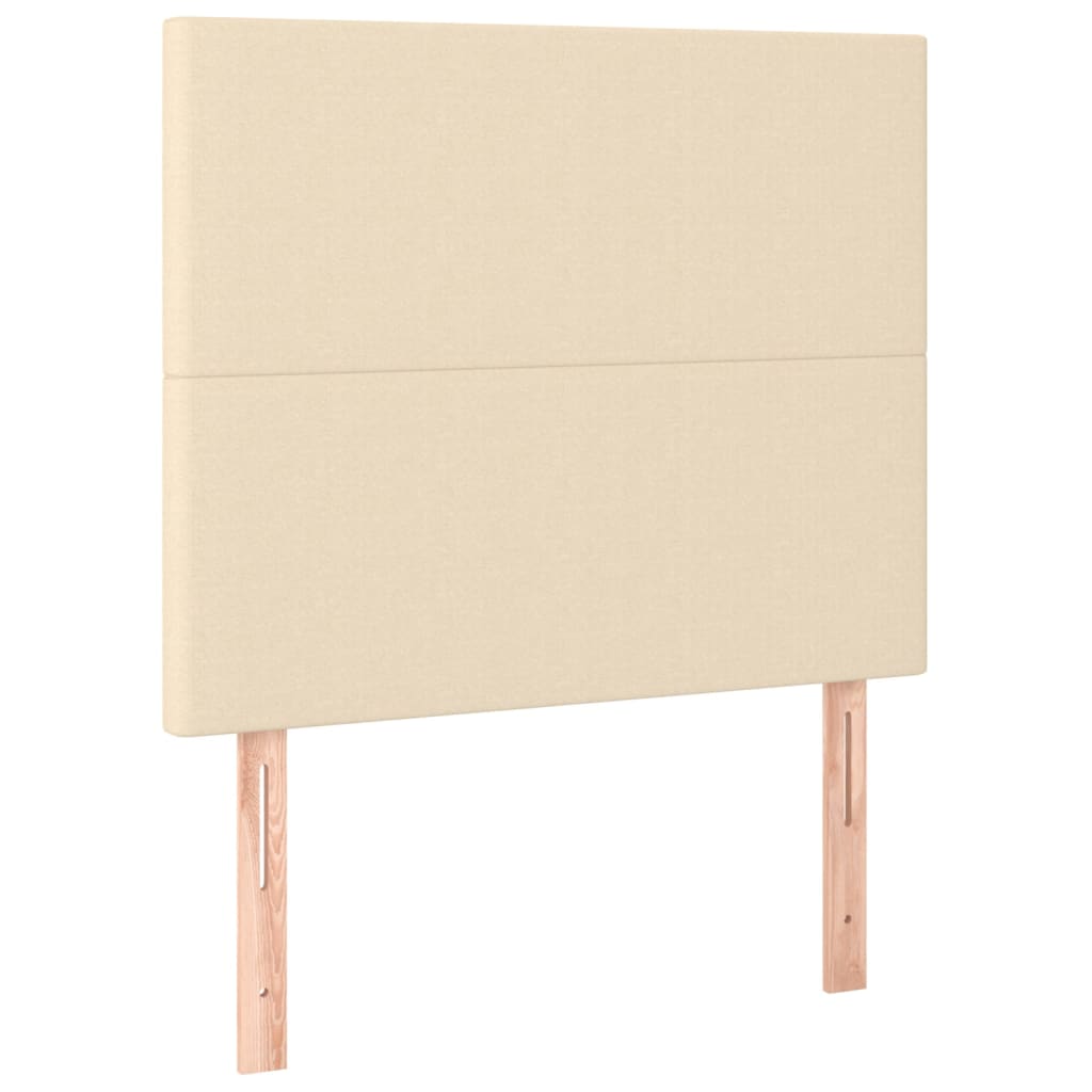 Sommier à lattes de lit avec matelas Crème 90x200 cm Tissu - XIOS