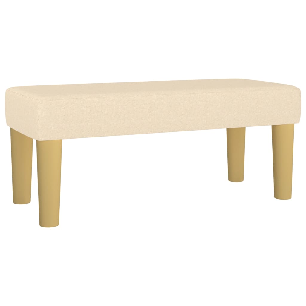 Sommier à lattes de lit avec matelas Crème 90x200 cm Tissu - XIOS