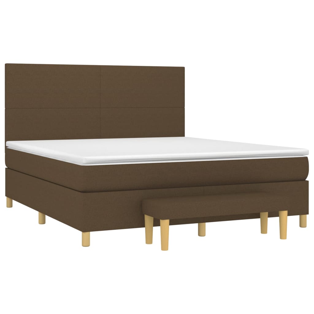 Sommier à lattes de lit avec matelas Marron foncé 160x200 cm - XIOS
