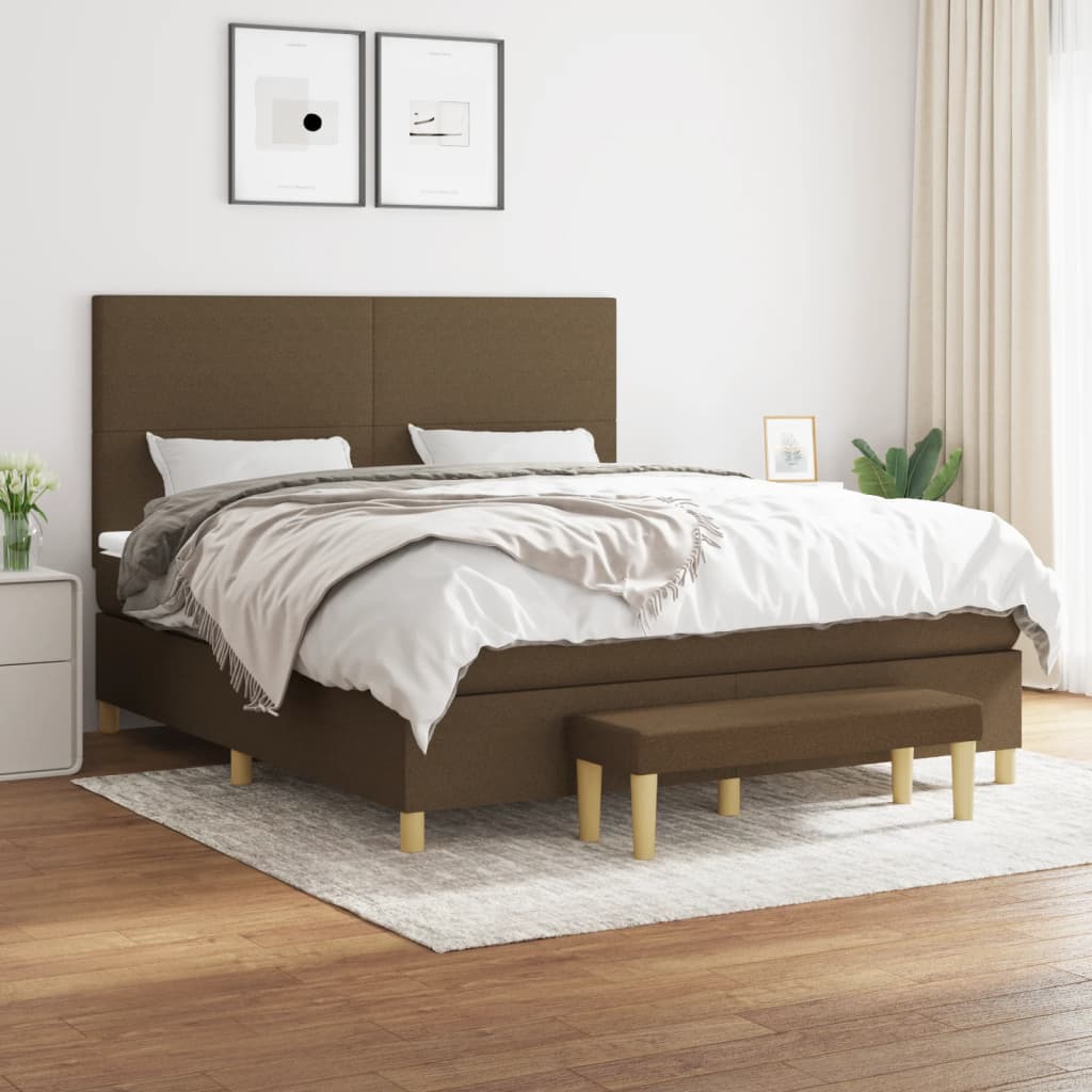 Sommier à lattes de lit avec matelas Marron foncé 160x200 cm - XIOS