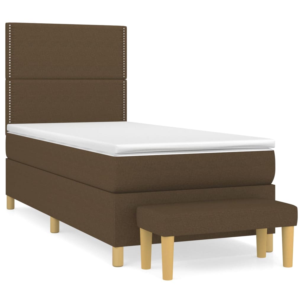 Sommier à lattes de lit avec matelas Marron foncé 90x190 cm - XIOS