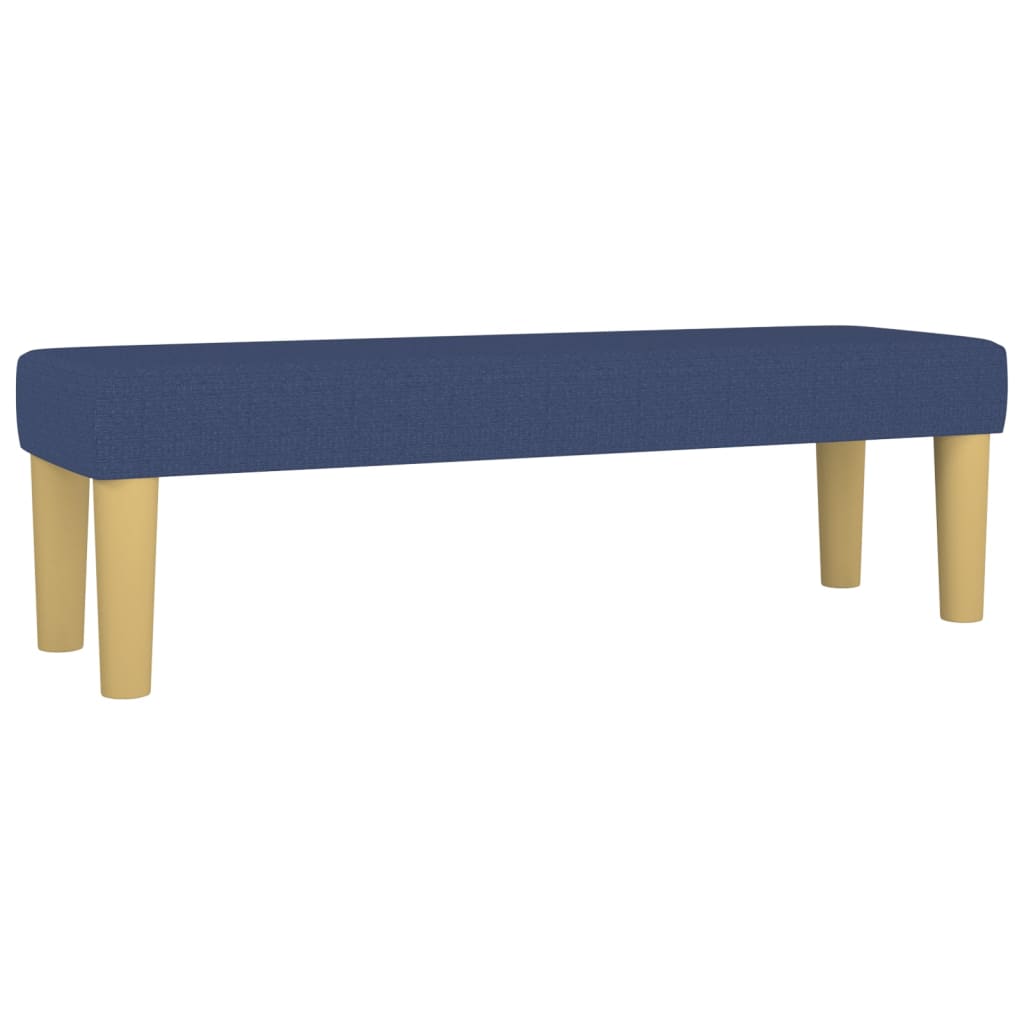 Sommier à lattes de lit avec matelas Bleu 140x190 cm Tissu - XIOS