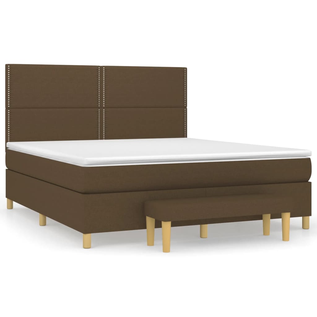 Sommier à lattes de lit avec matelas Marron foncé 180x200 cm - XIOS