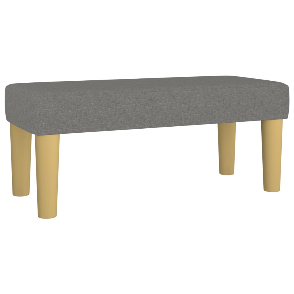 Sommier à lattes de lit avec matelas Gris foncé 100x200cm Tissu - XIOS