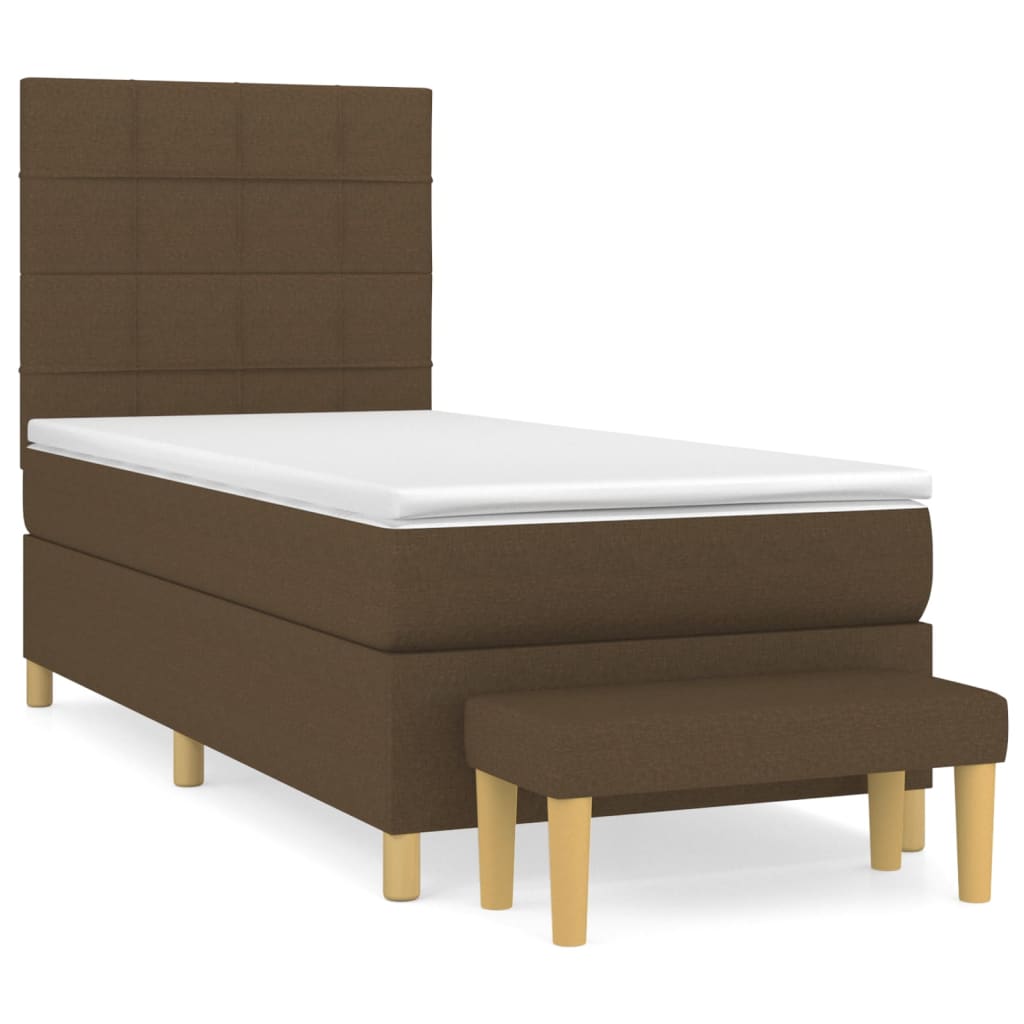 Sommier à lattes de lit avec matelas Marron foncé 100x200 cm - XIOS