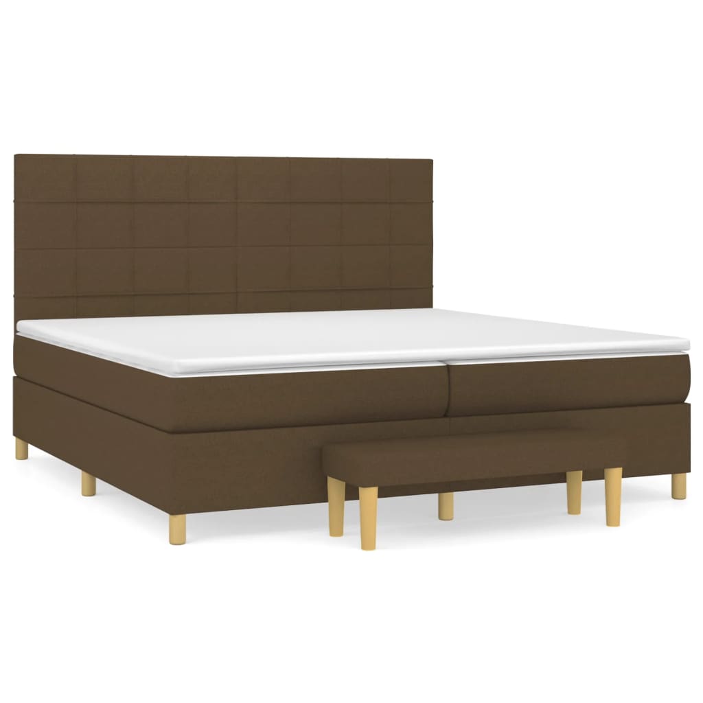 Sommier à lattes de lit avec matelas Marron foncé 200x200 cm - XIOS