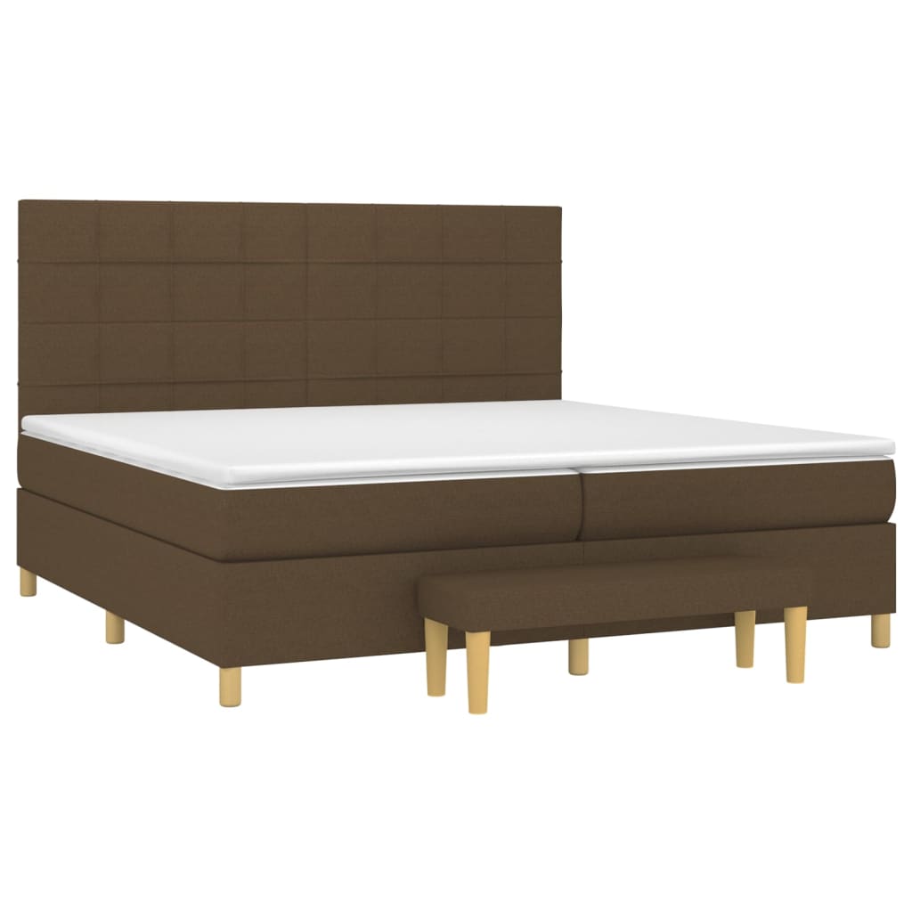 Sommier à lattes de lit avec matelas Marron foncé 200x200 cm - XIOS