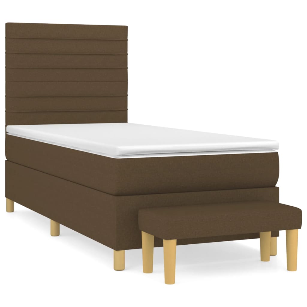 Sommier à lattes de lit avec matelas Marron foncé 90x190 cm - XIOS