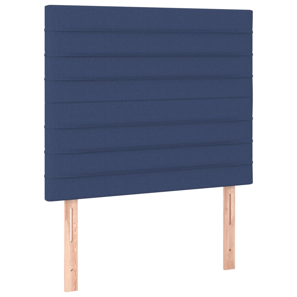 Sommier à lattes de lit avec matelas Bleu 100x200 cm Tissu - XIOS