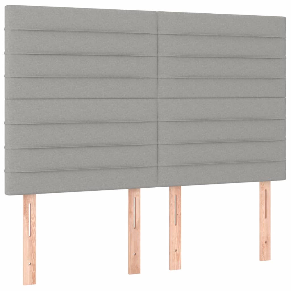 Sommier à lattes de lit avec matelas Gris clair 140x190cm Tissu - XIOS