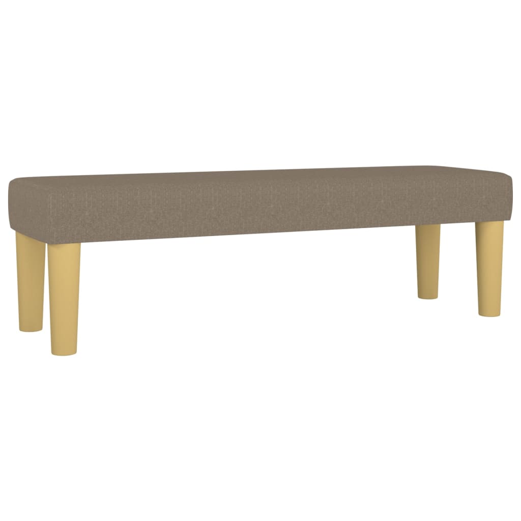 Sommier à lattes de lit avec matelas Taupe 140x190 cm Tissu - XIOS