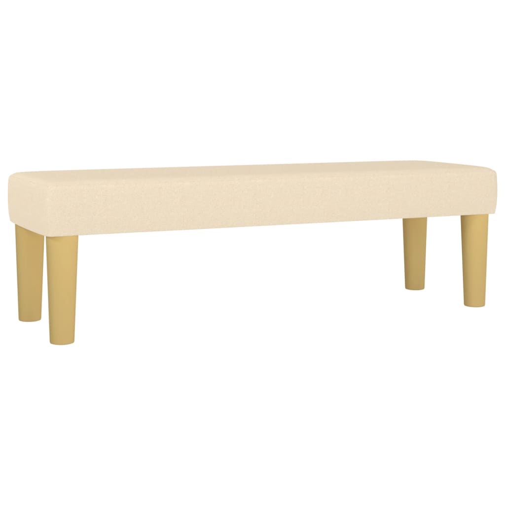 Sommier à lattes de lit avec matelas Crème 140x190 cm Tissu