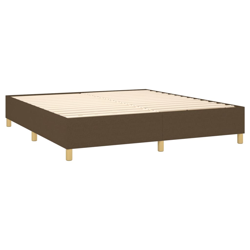 Sommier à lattes de lit avec matelas Marron foncé 200x200 cm - XIOS