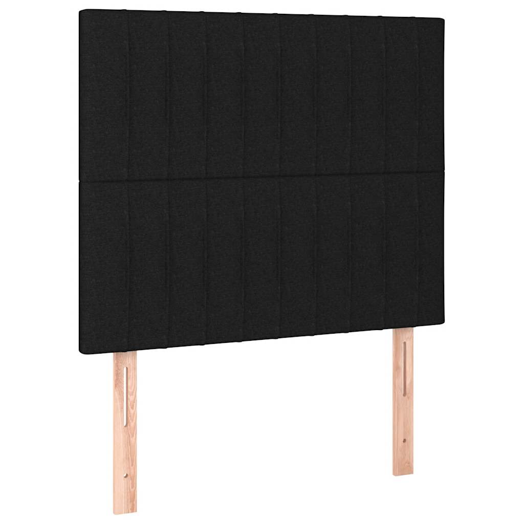 Sommier à lattes de lit et matelas Noir 80x200 cm Tissu - XIOS