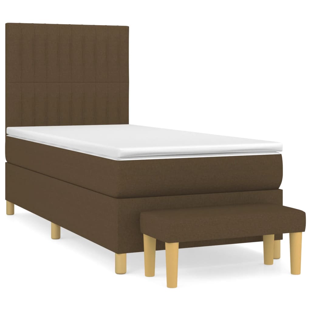 Sommier à lattes de lit avec matelas Marron foncé 90x190 cm - XIOS