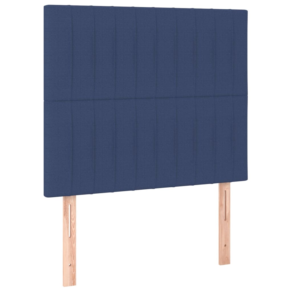 Sommier à lattes de lit avec matelas Bleu 90x190 cm Tissu - XIOS